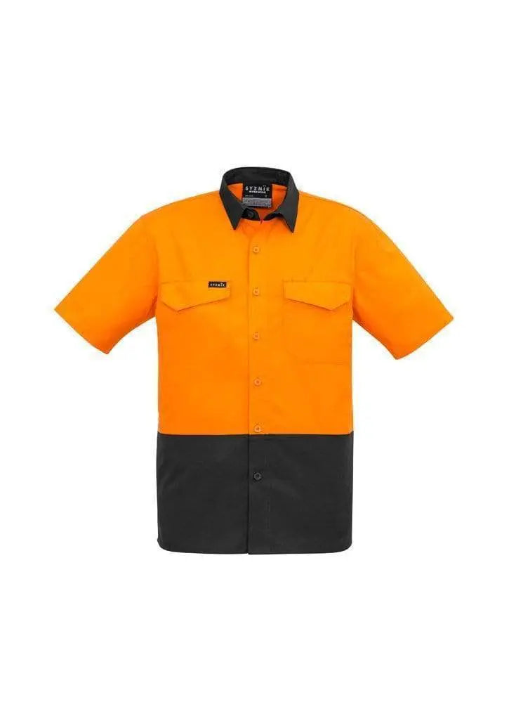 SYZMIK Men’s Rugged Cooling Hi-Vis Spliced S/S Shirt ZW815 Metro Workwear.